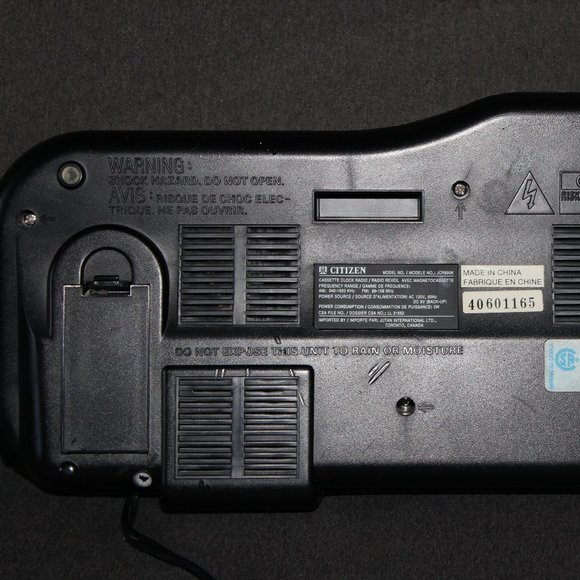 Vintage Working Citizen Digital Alarm Clock AM FM Radio Cassette Player 1980's - Picture 6 of 8